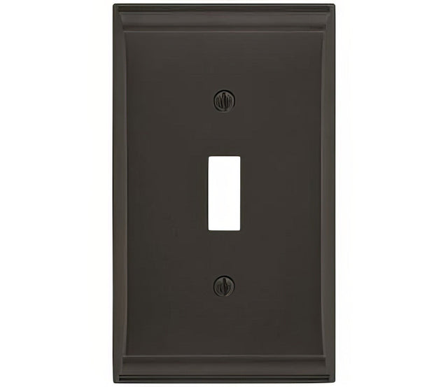Amerock BP36500BBR black bronze single toggle wall plate