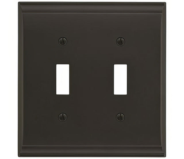 Amerock BP36501BBR black bronze double toggle wall plate