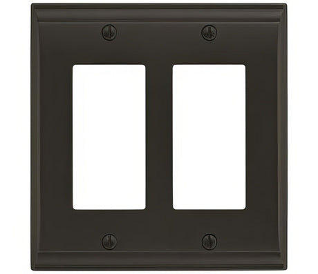 Amerock BP36505BBR black bronze double rocker wall plate
