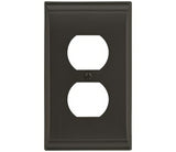 Amerock BP36508BBR black bronze single outlet wall plate