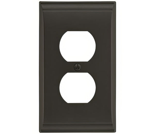 Amerock BP36508BBR black bronze single outlet wall plate
