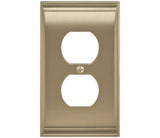 Amerock BP36508BBZ golden champagne single outlet wall plate