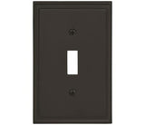Amerock BP36514BBR black bronze single toggle wall plate