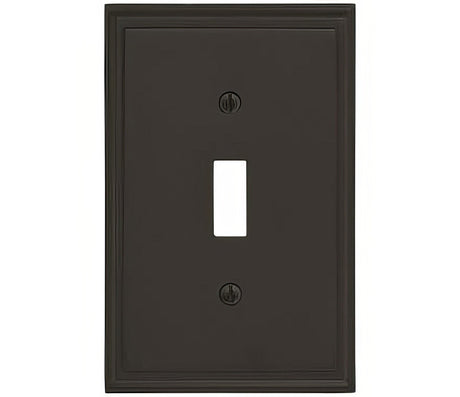 Amerock BP36514BBR black bronze single toggle wall plate