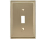 Amerock BP36514BBZ Mulholland single toggle wall plate in satin stainless, additional view