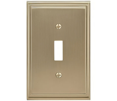 Amerock BP36514BBZ Mulholland single toggle wall plate in satin stainless, additional view