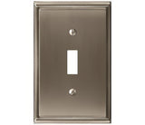 Amerock BP36514G10 satin nickel single toggle wall plate