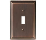 Amerock BP36514ORB oil rubbed bronze single toggle wall plate