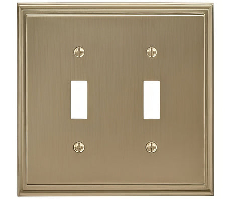 Amerock BP36515BBZ golden champagne double toggle wall plate