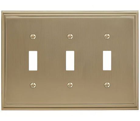 Amerock BP36516BBZ golden champagne triple toggle wall plate
