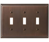 Amerock BP36516ORB oil rubbed bronze triple toggle wall plate