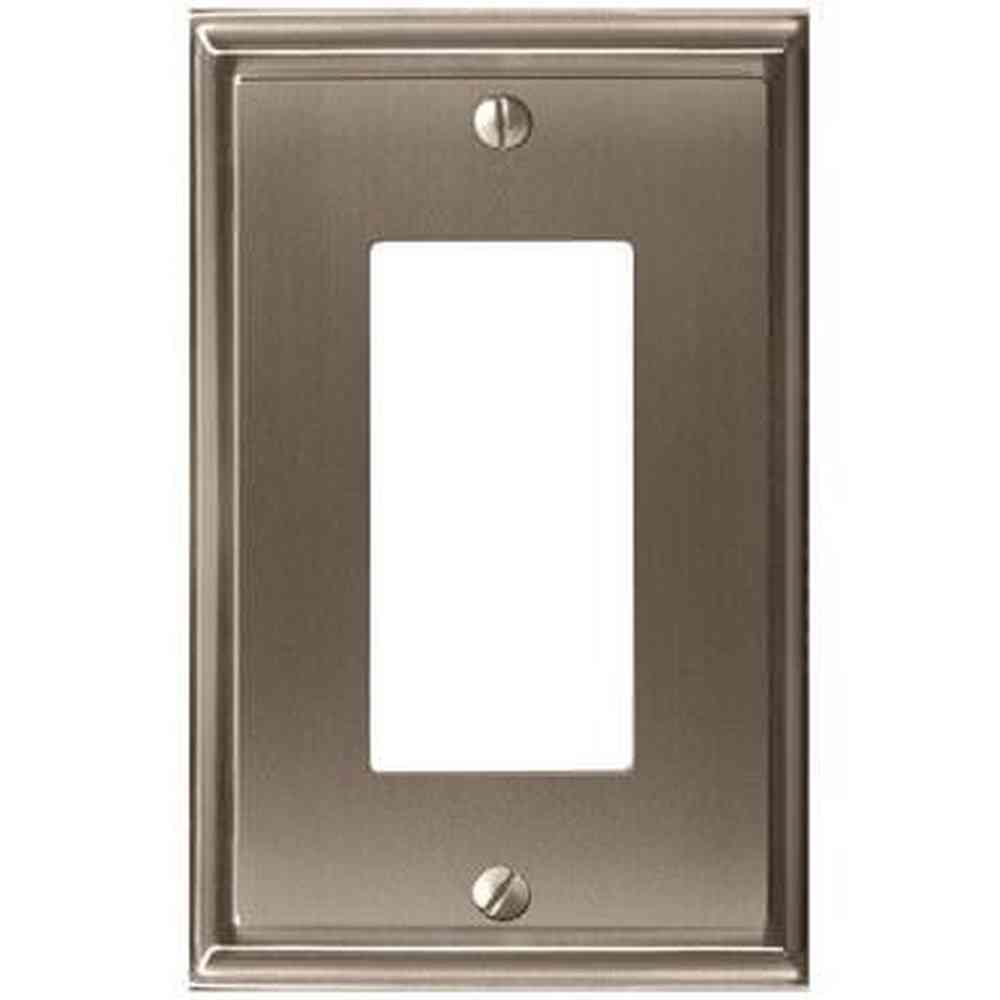 Amerock BP36518G10 satin nickel single rocker wall plate