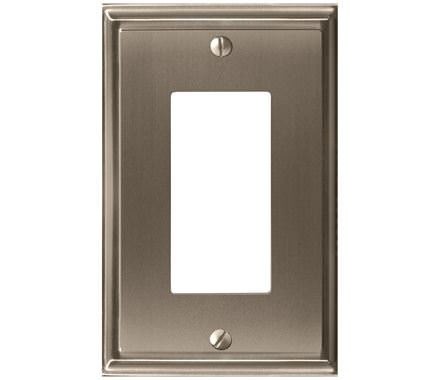 Amerock BP36518G10 satin nickel single rocker wall plate