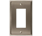 Amerock BP36518G10 satin nickel single rocker wall plate