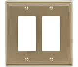 Amerock BP36519BBZ golden champagne double rocker wall plate