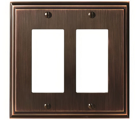 Amerock BP36519ORB Mulholland double rocker wall plate, additional view