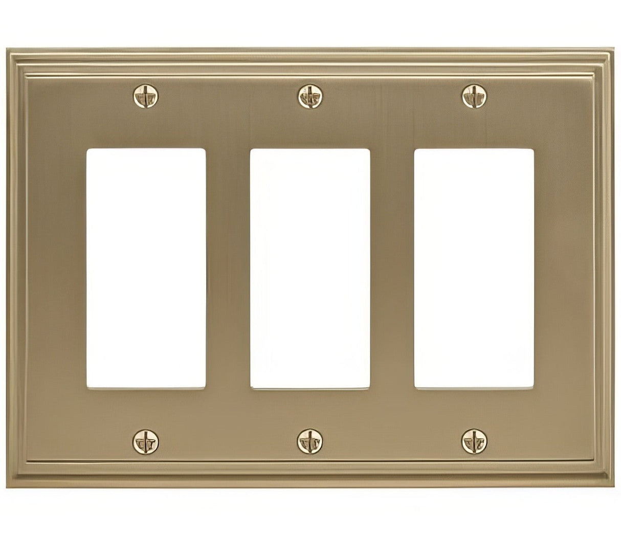 Amerock BP36520BBZ golden champagne triple rocker wall plate