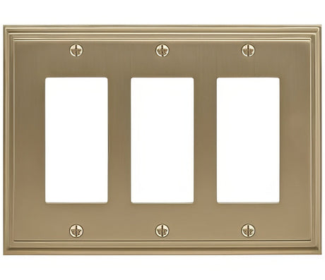 Amerock BP36520BBZ golden champagne triple rocker wall plate