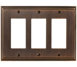 Amerock BP36520ORB oil rubbed bronze triple rocker wall plate