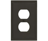 Amerock BP36522BBR black bronze single outlet wall plate