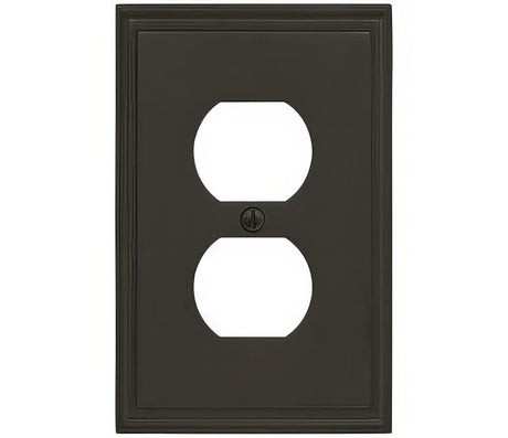 Amerock BP36522BBR black bronze single outlet wall plate