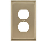 Amerock BP36522BBZ golden champagne single outlet wall plate