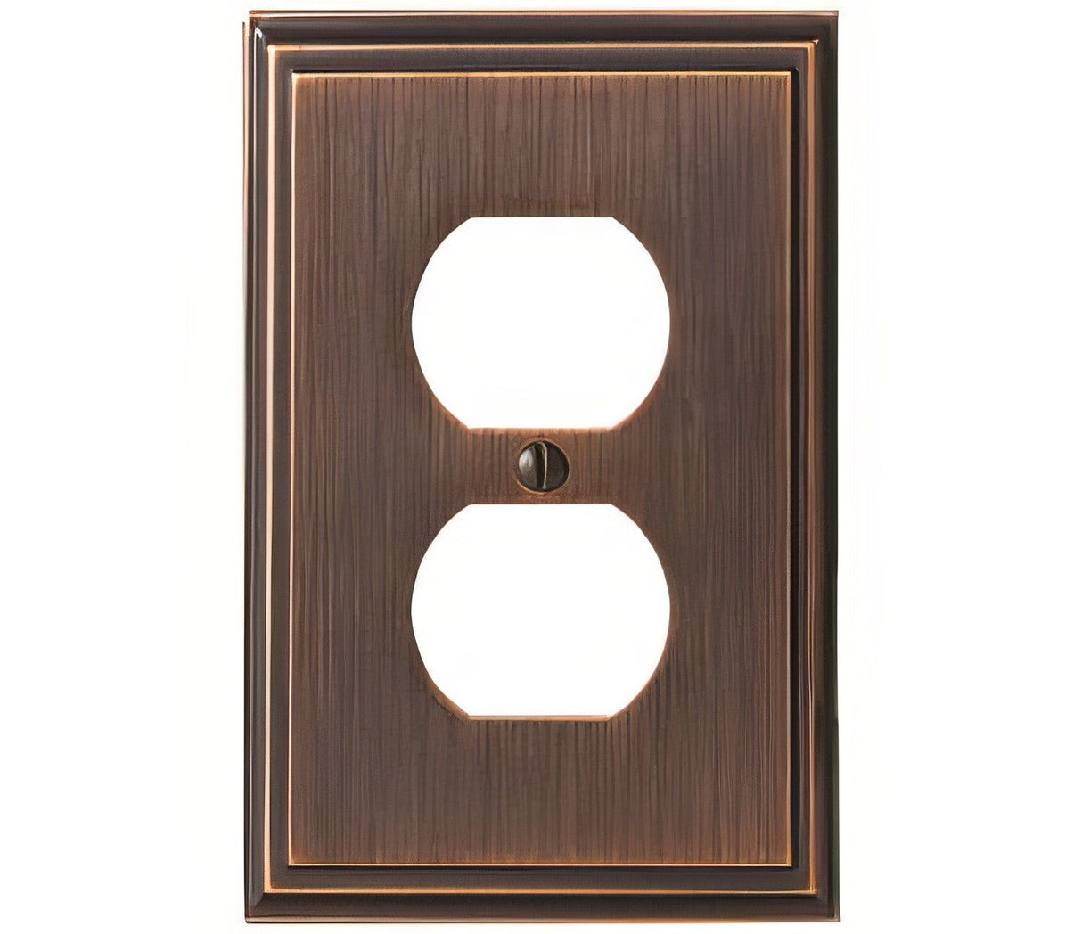 Amerock BP36522ORB oil rubbed bronze single outlet wall plate
