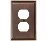 Amerock BP36522ORB oil rubbed bronze single outlet wall plate