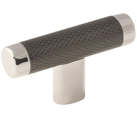 Amerock BP36556PNGM bright nickel / gunmetal cabinet knob