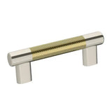 Amerock BP36557PNBBZ polished nickel/golden champagne cabinet pull