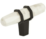 Amerock BP36647MWBBR marble white/black bronze cabinet knob