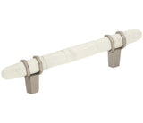 Amerock BP36648MWG10 marble white/satin nickel cabinet pull