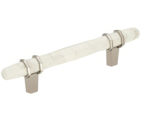 Amerock BP36648MWPN marble white/polished nickel cabinet pull