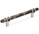 Amerock BP36649MBKPN marble black/polished nickel cabinet pull