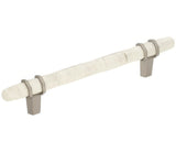 Amerock BP36649MWG10 marble white/satin nickel cabinet pull