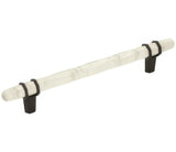Amerock BP36650MWBBR marble white/black bronze cabinet pull