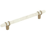 Amerock BP36650MWBBZ marble white/golden champagne cabinet pull