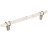 Amerock BP36650MWG10 marble white/satin nickel cabinet pull