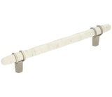 Amerock BP36650MWPN marble white/polished nickel cabinet pull