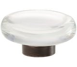 Amerock BP36652CORB clear/oil rubbed bronze cabinet knob