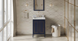 Jeffrey Alexander Percival 24" Hale Blue Single Sink Bathroom Vanity with White Carrara Marble Top - 8 in. Widespread Faucet Top product image 7