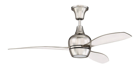 Craftmade BRD52PLN3 polished nickel / clear ceiling fan blades included
