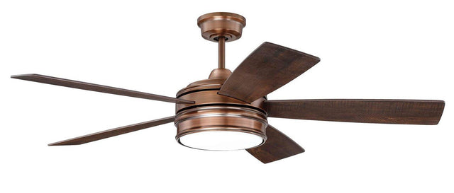 Craftmade BRX52BCP5 brushed copper ceiling fan blades included