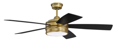 Craftmade BRX52SB5 satin brass ceiling fan blades included