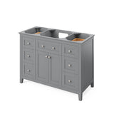 Jeffrey Alexander Chatham 48" Grey Single Sink Bathroom Vanity with Black Granite Top - 8 in. Widespread Faucet Top product image 3