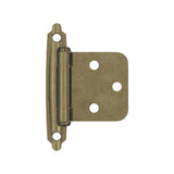 Amerock BPR3429BB Variable Overlay Self Closing Face Mount Burnished Brass Cabinet Hinge - 1 Pair