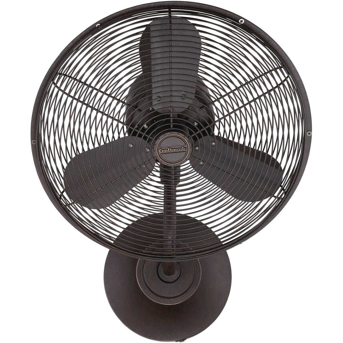 Craftmade BW116AG3-HW aged bronze textured wall fan blades included