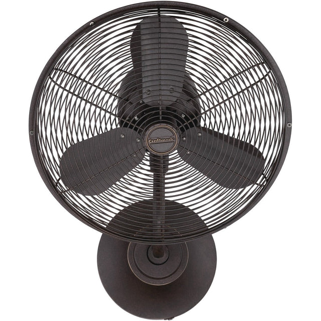 Craftmade BW116AG3-HW aged bronze textured wall fan blades included