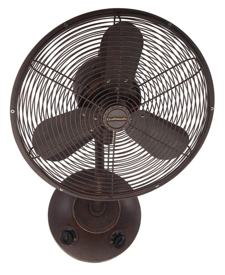 Craftmade BW116AG3 aged bronze textured wall fan blades included