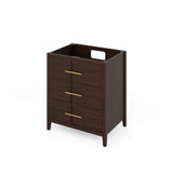 Jeffrey Alexander Katara 30" Dark Walnut Single Sink Bathroom Vanity with Black Granite Top - 8 in. Widespread Faucet Top product image 2